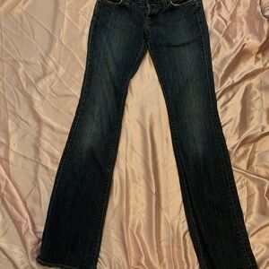 Lucky Brand Low Rise Dark Blue Flare Jeans